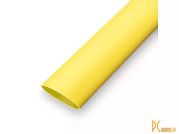 Трубка термоусадочная 2:1 O1.5мм бесклеевая желтая 10 метров