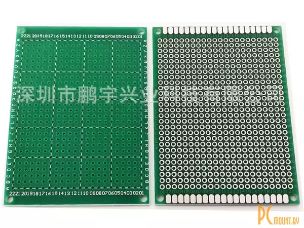 Макетная печатная плата 6x8см односторонняя, шаг 2.54мм
