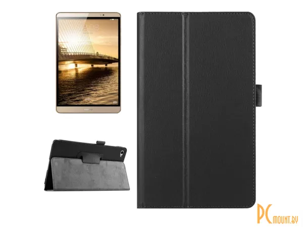 фото Чехол для планшета MediaPad, Huawei Two Folds Leather Case, черный Чехол для планшета MediaPad, Huawei Two Folds Leather Case, черный