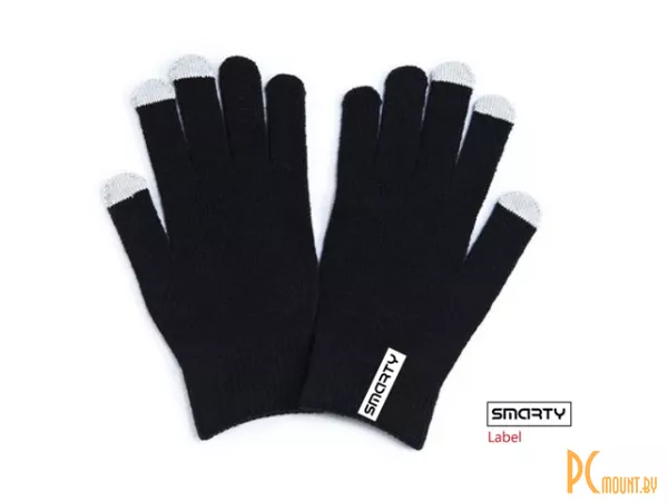 фото Перчатки для сенсорных экранов SMARTY SmartyTouch, размер L (22-23), Арт. 11758, черные Перчатки для сенсорных экранов SMARTY SmartyTouch, размер L (22-23), Арт. 11758, черные