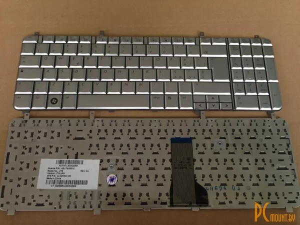 UT6. Клавиатура для ноутбука HP HDX16x16-1040er Series. Русифицированная. Серебристая