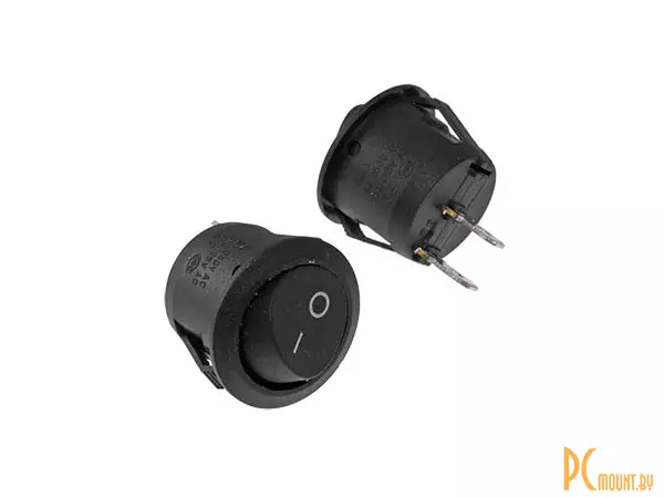 фото KCD1-101-5-C3-B/2P on-off Переключатель клавишный черный без подсветки, AC250В 5А KCD1-101-5-C3-B/2P on-off Переключатель клавишный черный без подсветки, AC250В 5А