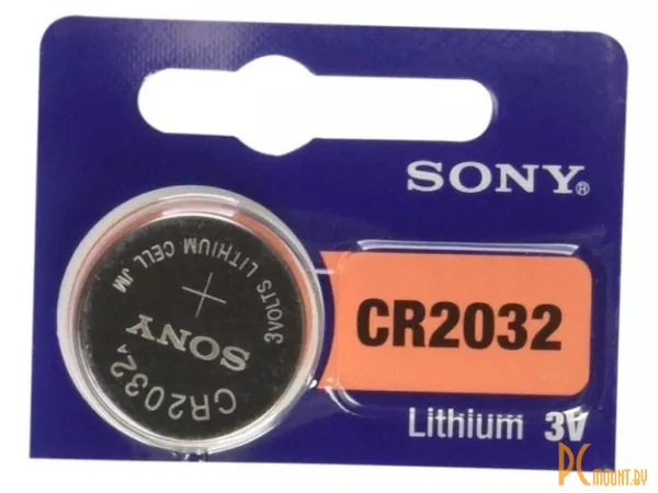 Элемент питания литиевый, 3 вольта, Sony CR2032, 1шт.