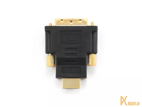 фото Переходник HDMI->DVI (A-HDMI-DVI-1) (m-m, gold, Gembird) Переходник HDMI->DVI (A-HDMI-DVI-1) (m-m, gold, Gembird)