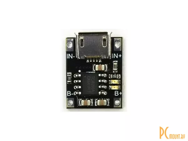 Контроллер заряда-разряда Li-ion аккумулятора 4.2V 1A без защиты, Micro-USB, TP4056