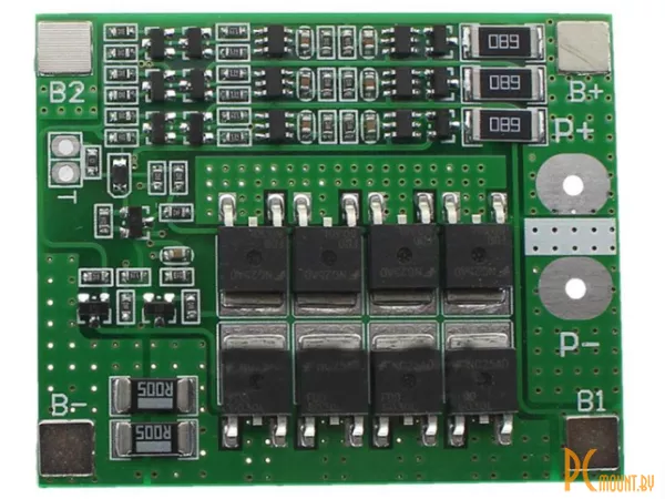 BW-3SJH-25A, контроллер заряда/разряда Li-ion аккумулятора 3x18650, с балансировкой, 25A, 11.1-12.6В