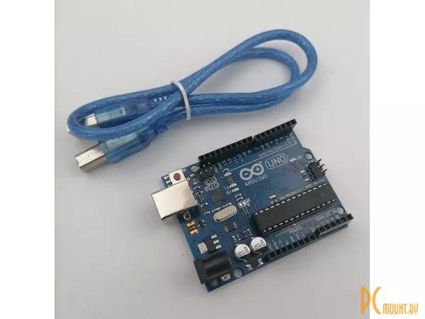 фото UNO R3 (ATmega16U2) + USB cable, Микроконтроллер Arduino UNO R3 (ATmega16U2) + USB cable, Микроконтроллер Arduino
