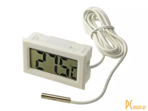 FY-10-W Термометр цифровой, белый, кабель датчика 1m, диапазон -50 +110 Celsius (подходит для аквариума)