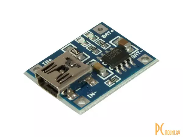 TP4056 Mini-USB модуль заряда Li-ion аккумулятора 18650, без защиты