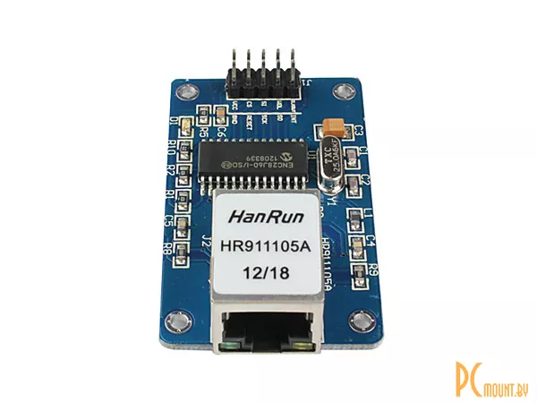 Arduino, Модуль с разьемом LAN для подключения к локальной сети, Module with LAN connector, ENC28J60