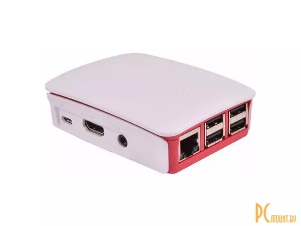 Raspberry Pi 3 Model B, Корпус пластмассовый красный/ белый,