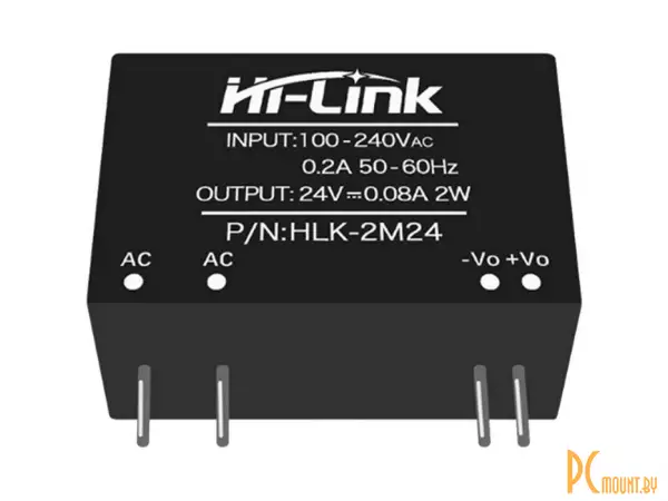 фото HLK-2M24 Hi-Link AC-DC преобразователь напряжения стабилизированный 24V 2W HLK-2M24 Hi-Link AC-DC преобразователь напряжения стабилизированный 24V 2W