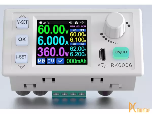 фото Лабораторный блок питания RK6006 понижающий DC-DC преобразователь напряжения, 60В 6А Лабораторный блок питания RK6006 понижающий DC-DC преобразователь напряжения, 60В 6А