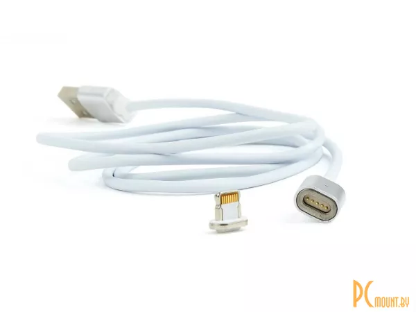 Кабель Lightning 8pin (M) Magnetic - USB2.0 Type-A (M), Gembird CC-USB2-AMLMM-1M White