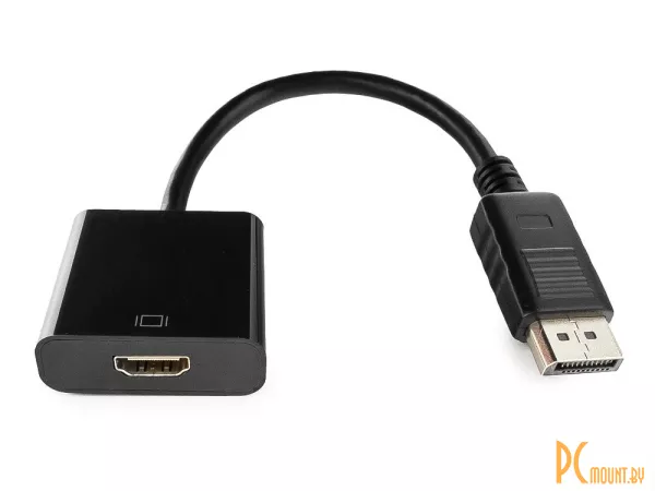 фото Переходник DisplayPort to HDMI, Gembird A-DPM-HDMIF-002, Black Переходник DisplayPort to HDMI, Gembird A-DPM-HDMIF-002, Black
