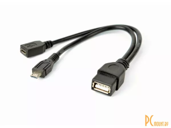 Кабель microUSB 2.0/ USB OTG Gembird A-OTG-AFBM-04