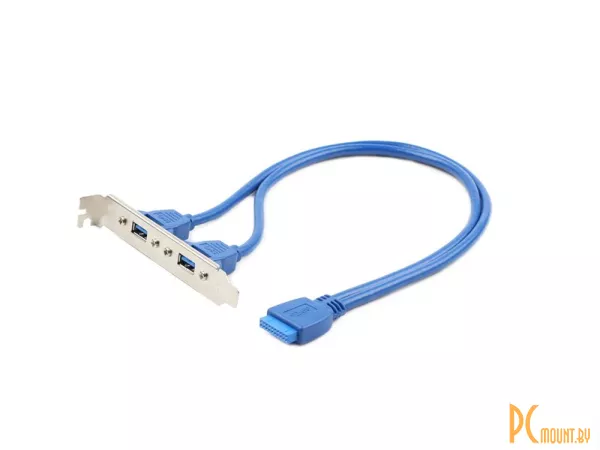 фото Монтажная планка в корпус, USB3.0, Gembird CC-USB3-RECEPTACLE, 2xUSB3.0 port Монтажная планка в корпус, USB3.0, Gembird CC-USB3-RECEPTACLE, 2xUSB3.0 port