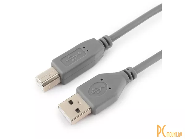 Кабель USB 2.0 A-B Gembird CCP-USB2-AMBM-6G, 1.8 метра, Gray