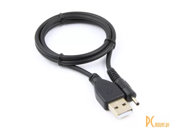 Кабель питания USB 2.0 Type-A/ DC-jack (DC-jack 2.5mm) Gembird (Cablexpert) CC-USB-AMP25-0.7M, черный, длина 0.7м