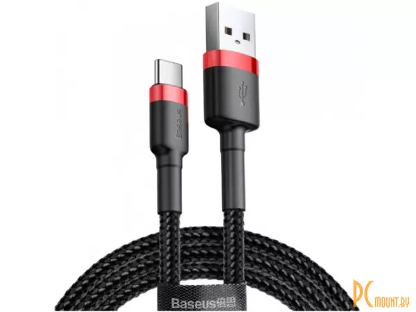 Кабель USB Type-C Baseus CATKLF-C91 Cafule Cable USB to Type-C 2A 2m Red+Black