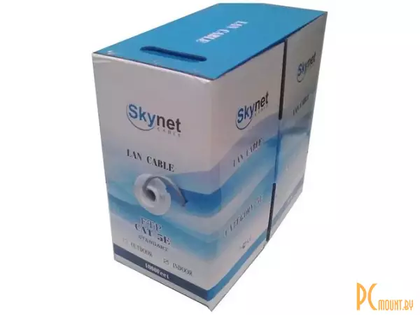 SkyNet Premium FTP  indoor 4x2x0,51 медный FLUKE TEST, кат.5e, однож., 305 м, box, серый CSP-FTP-4-CU