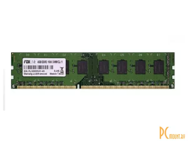 Память оперативная DDR3, 4GB, PC12800(1600MHz), Foxconn Foxline FL1600D3U11S-4G