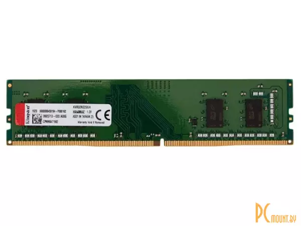 Память оперативная DDR4, 4GB, PC25600 (3200MHz), Kingston KVR32N22S6/4