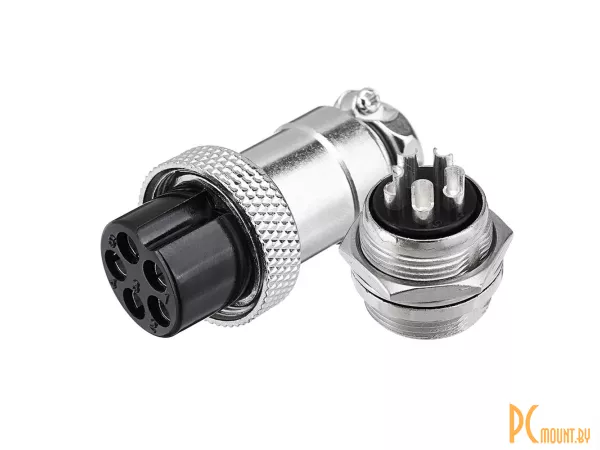 фото GX16 Разъем 5 pin (plug + socket) GX16 Разъем 5 pin (plug + socket)