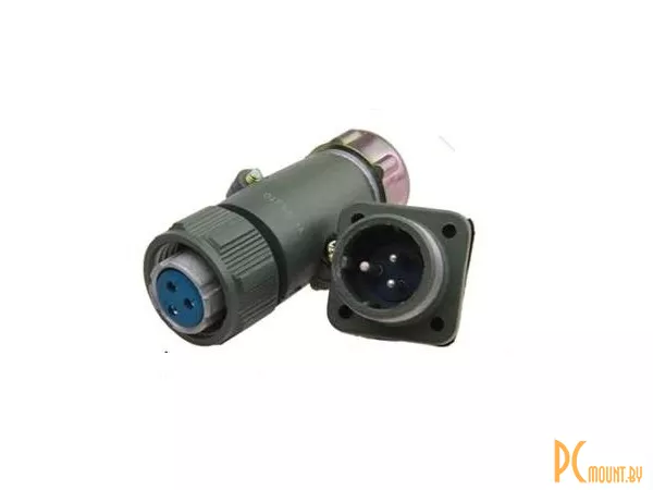 фото YD20K3TP Разъем 3 pin (plug + socket) YD20K3TP Разъем 3 pin (plug + socket)
