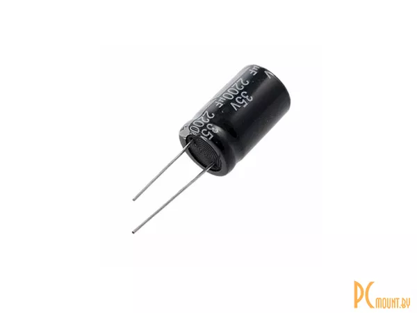 Конденсатор электролитический, Polarised Aluminum Electrolytic Capacitor 2200uF 35V LS5