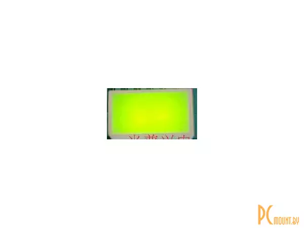 Индикатор светодиодный, прямоугольный, 7.5x14мм, зеленый, фон зеленый