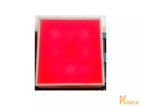 Индикатор светодиодный, квадратный, 15x15мм, красный, фон красный