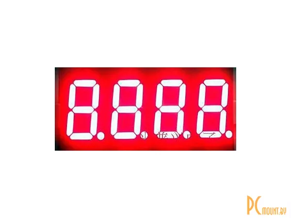 Индикатор светодиодный 7-сегментный 3461AS, 0.36", 4 знака, красный, общий катод