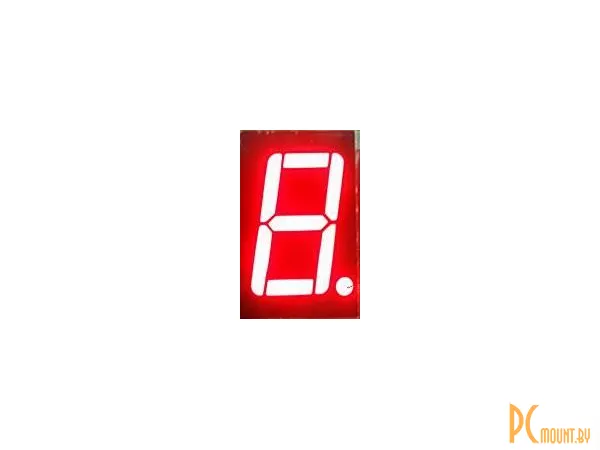 Индикатор светодиодный 7-сегментный 5161BS, 0.56", 1 знак, красный, общий анод