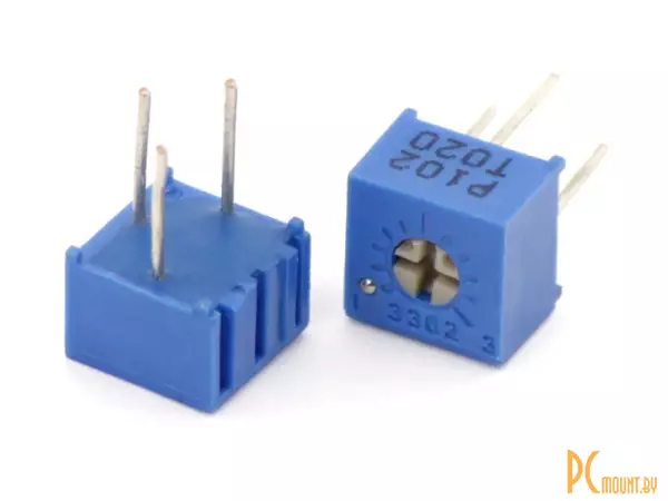 Резистор переменный подстроечный (потенциометр), 3362P 102 (1K)