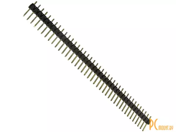 фото PLS 1x40pin разъем штыревой, 2.54mm, папа, черный, монтаж в отверстия печатной платы (THT) PLS 1x40pin разъем штыревой, 2.54mm, папа, черный, монтаж в отверстия печатной платы (THT)