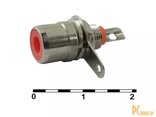 фото RP-1 red Разъем RCA, гнездо на корпус, красный RP-1 red Разъем RCA, гнездо на корпус, красный