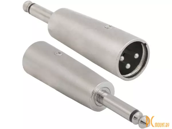 фото JD-492 / XLR 3P M-jack 6.3 mono M Разъем микрофонный, переходник штекер XLR 3Pin - jack 6.3 mono штекер JD-492 / XLR 3P M-jack 6.3 mono M Разъем микрофонный, переходник штекер XLR 3Pin - jack 6.3 mono штекер