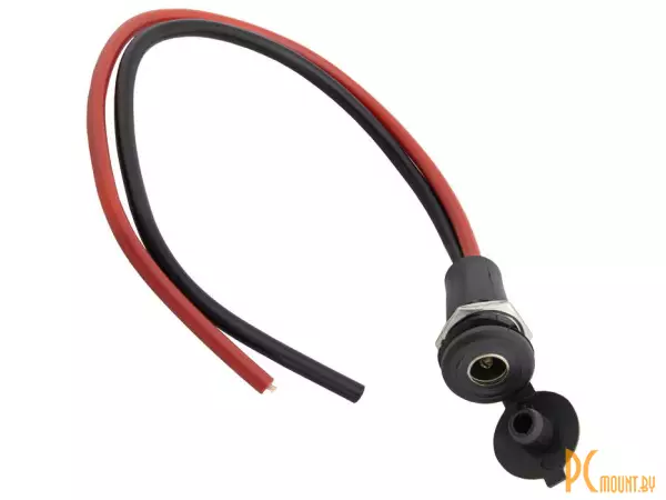фото TC-021 5.5x2.1mm Разъем питания штырьковый, гнездо на кабель 24AWG 160мм TC-021 5.5x2.1mm Разъем питания штырьковый, гнездо на кабель 24AWG 160мм