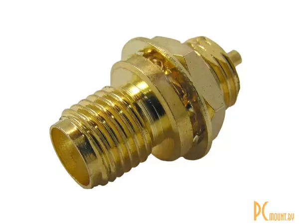 фото SMA-BJ GOLD Разъем высокочастотный, розетка SMA на корпус SMA-BJ GOLD Разъем высокочастотный, розетка SMA на корпус