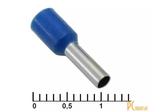 фото DN02508 blue (2.2x8mm) Наконечник втулочный (трубчатый) изолированный, синий DN02508 blue (2.2x8mm) Наконечник втулочный (трубчатый) изолированный, синий