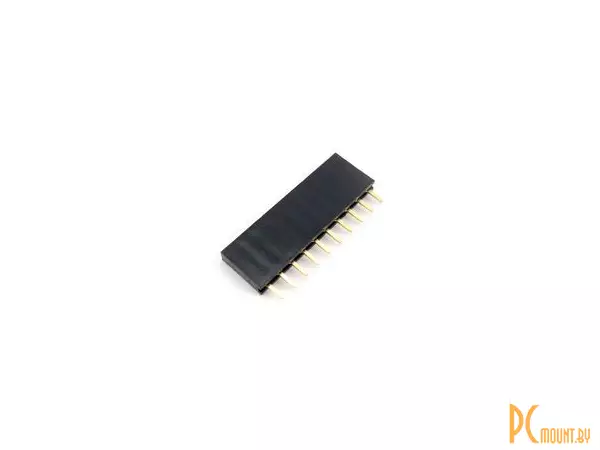 PBS 1x9pin Разъем штыревой, 2.54mm, мама, монтаж в отверстия печатной платы (THT)