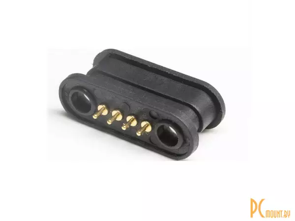 фото Разъем подпружиненный магнитный Ruichi Pogo 4pin 01 MF, комплект male-female, шаг 2.54мм Разъем подпружиненный магнитный Ruichi Pogo 4pin 01 MF, комплект male-female, шаг 2.54мм