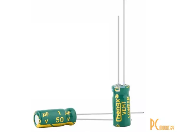 Конденсатор электролитический 1мкФ 50В, Chongx, Low ESR, 5x11, 105&deg;C