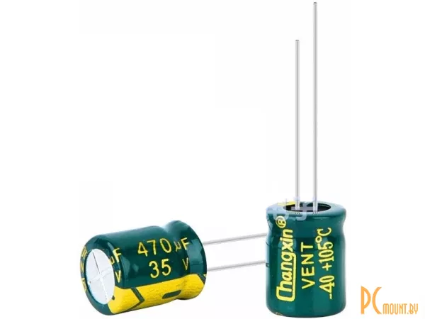 Конденсатор электролитический 470мкФ 35В, Changxin, Low ESR, 10x13, 105&deg;C