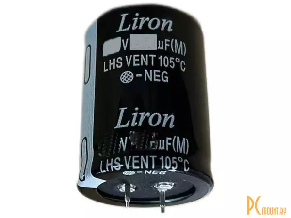 фото LHS1C682MP025K63B 6800мкФ 16В, 22х25 Liron Конденсатор электролитический с жесткими выводами (Snap In), серия LHS LHS1C682MP025K63B 6800мкФ 16В, 22х25 Liron Конденсатор электролитический с жесткими выводами (Snap In), серия LHS