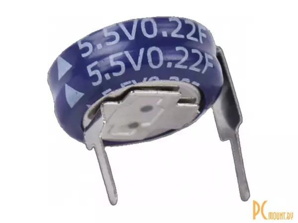 фото SE-5R5-D104VYH3E 0.1F 5.5V Ионистор (суперконденсатор) 0.1Ф 5.5В 11.5x5 KAMCAP SE-5R5-D104VYH3E 0.1F 5.5V Ионистор (суперконденсатор) 0.1Ф 5.5В 11.5x5 KAMCAP