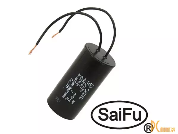 фото CBB60 10uF 450V WIRE (SAIFU) Конденсатор пусковой CBB60 10uF 450V WIRE (SAIFU) Конденсатор пусковой
