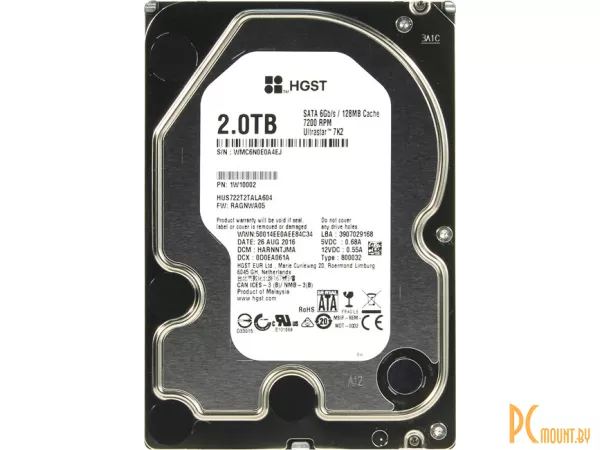 фото Жесткий диск 2TB Hitachi HUS722T2TALA604 (WD HA210 1W10002) SATA-III Жесткий диск 2TB Hitachi HUS722T2TALA604 (WD HA210 1W10002) SATA-III