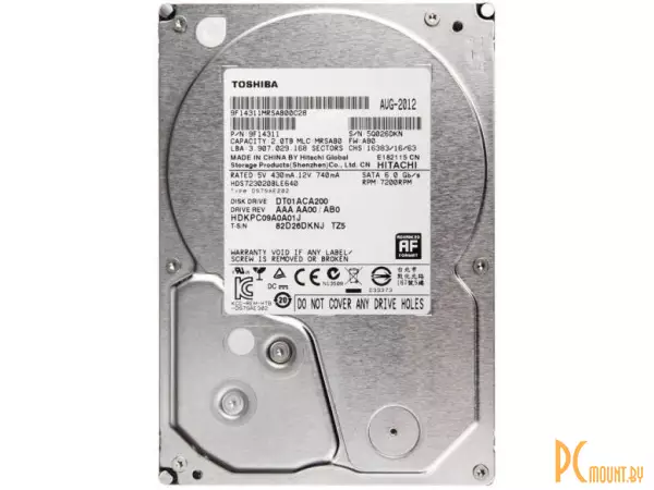 Жесткий диск 2TB Toshiba DT01ACA200 / HDS723020BLE640 SATA-III